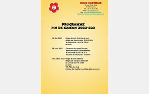 PROGRAMME  FIN DE SAISON 2022-223