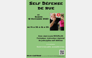 Stage de Self Défense de rue dirigé par Jean Louis MOURLAN (photos associées)