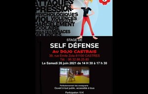 STAGE DE SELF DÉFENSE DIRIGÉ PAR ALEXANDRE RUCEL 29 Juin 2021