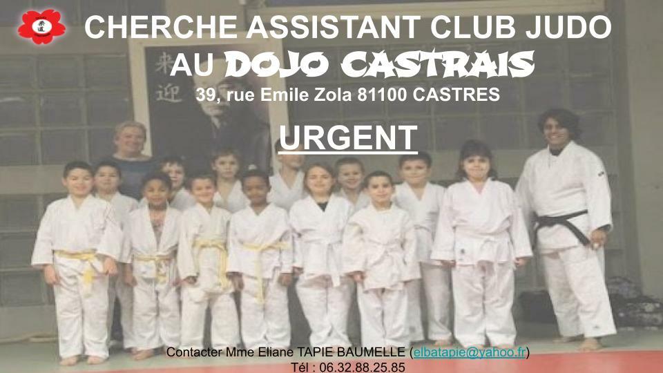 URGENT Cherche assistant club !!!