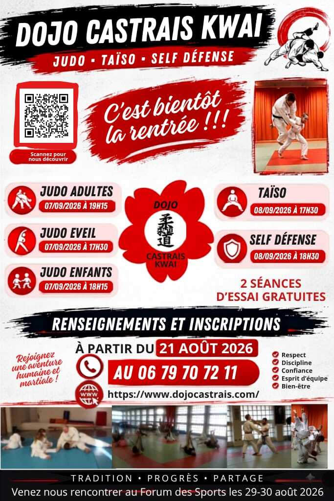 La rentrée approche au Dojo Castrais Kwaï !