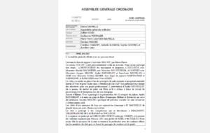 Compte rendu de l'assemblée générale ordinaire du 11 12 2017