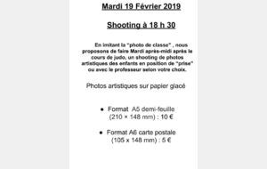 Descriptif de la séance de shooting du 19/02/2019