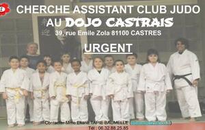 URGENT Cherche assistant club !!!