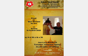 Stage de Self Défense dirigé par Jean Louis MOURLAN le 11 Février 20223 (photos associées)
