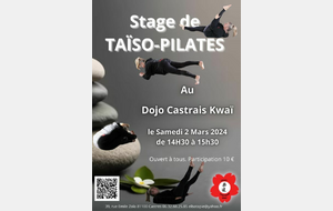 Stage Taïso Pilates le 2 Mars 2024 (photos associées).