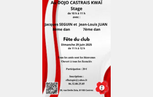 stage et fête du club LE 29 Juin 2025