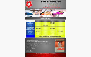 Tarifs et horaires 2026-2027