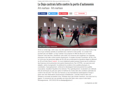 Le Dojo castrais lutte contre la perte d'autonomie