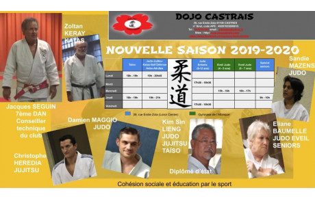 Rendez-vous au Forum des sports les Samedi 31 Août et Dimanche 1er Septembre 2019 au Parc des Expositions à Castres. Vous pouvez d'ores et déjà effectuer votre pré-inscription sur notre site https://www.dojocastrais.com/en-savoir-plus/formulaire-76613