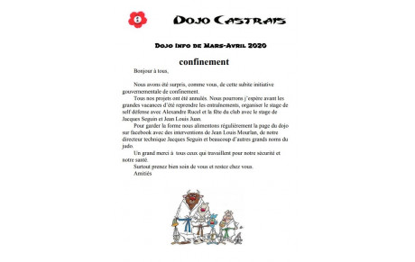 DOJO INFO MARS-AVRIL 2020
