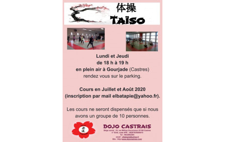 REPRISE COURS DE TAÏSO