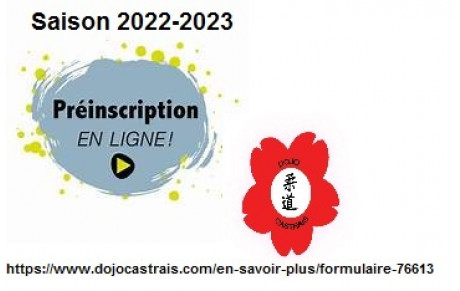 PREINSCRIPTION SAISON 2022-2023