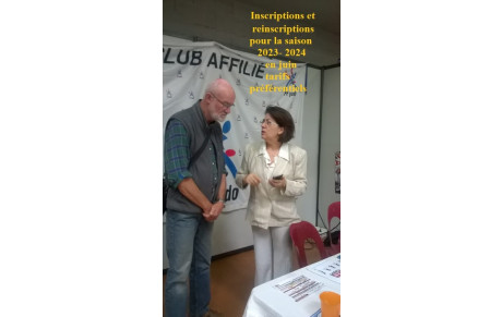 Inscriptions et réinscriptions pour la saison 2023- 2024 en juin tarifs préférentiels